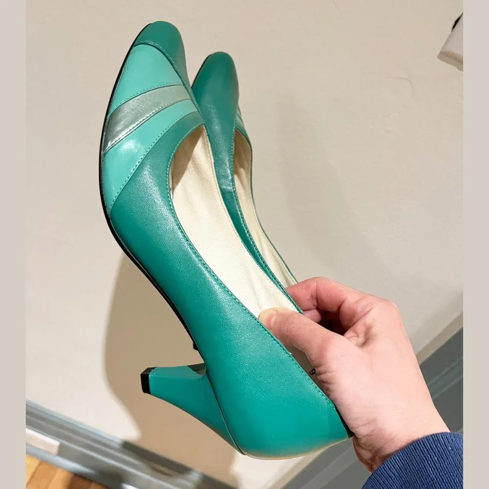 Emerald Green Heels - Size 9 - Seychelles - Super Cute - Picture 7 of 16